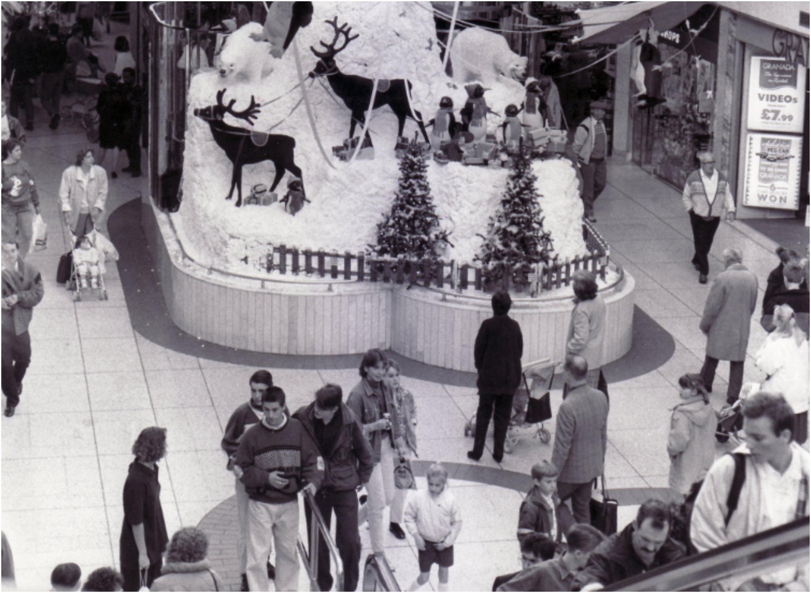 Festive decorations in the Frenchgate Centre.
