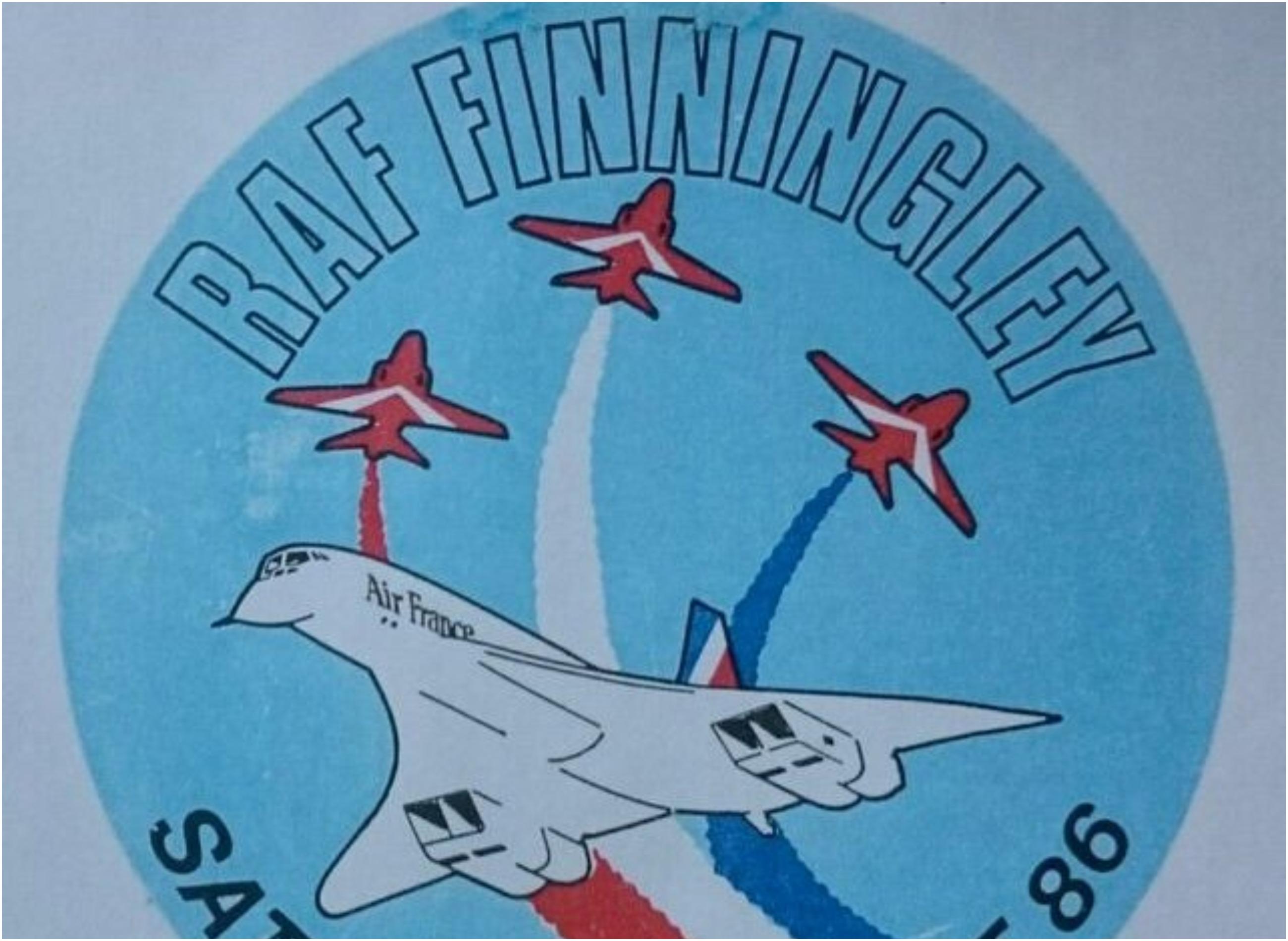 A badge from the 1986 show which saw the Red Arrows and Concorde come to town.