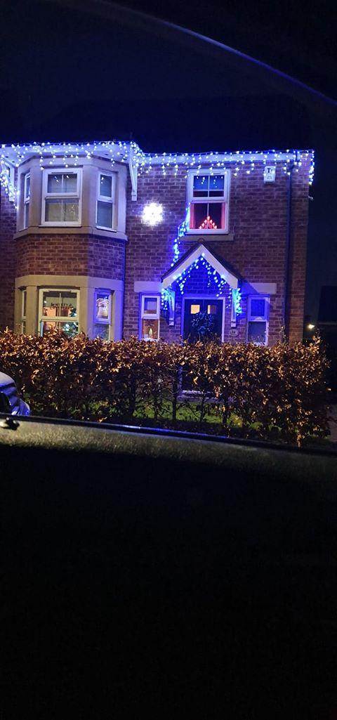 The whole street has been given a festive makeover.