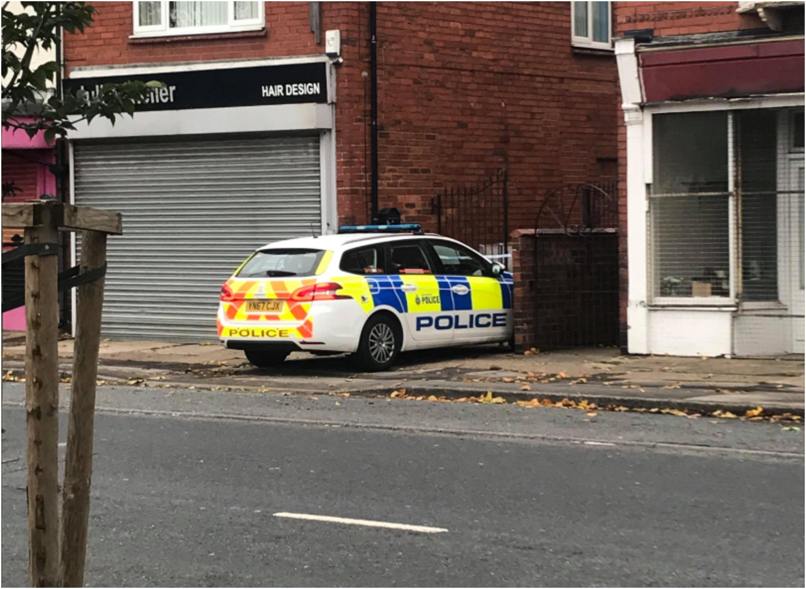 Police at the scene.