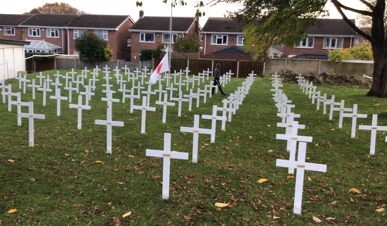 War memorial tribute in Balby, Doncaster