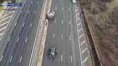 Footage captures the moment a "selfish" driver sped the wrong way down the M25 in a stolen van-- killing two people. 