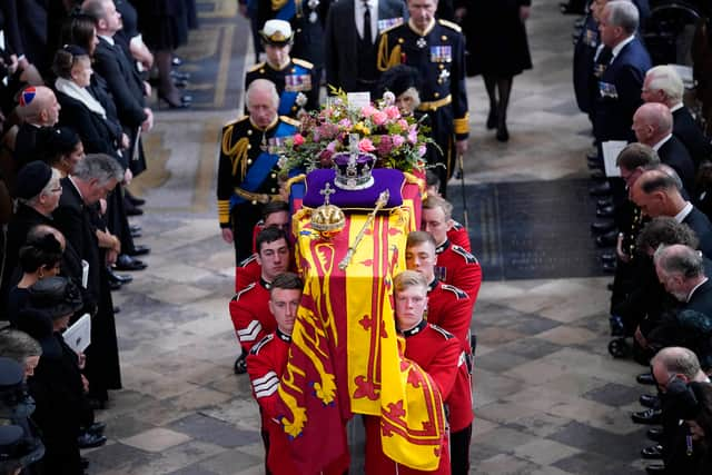 Following the Queen's death the rules stand that the grandchildren of a reigning monarch are entitled to royal titles, as well as use of HRH.(Photo by Danny Lawson - WPA Pool/Getty Images)