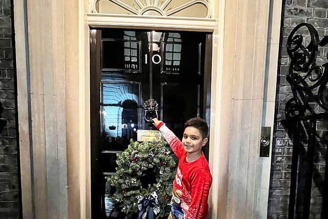 Milan from Bolton Junior Boys School invited to Christmas lights switch-on at Number 10 Downing street