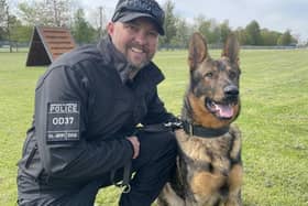 PD Arnie has graduated as a police dog despite harsh conditions in his early life