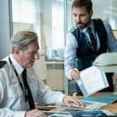 Superintendent Ted Hastings (Adrian Dunbar) and DS Steve Arnott (Martin Compston) - (C) World Productions - Photographer: Steffan Hill