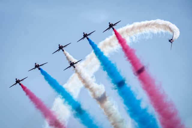The Red Arrows will fly over Buckingham Palace this weekend for Trooping the Colour