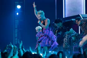 P!NK performs onstage at the 2023 iHeartRadio Music Awards at Dolby Theatre in Los Angeles, California on March 27, 2023.