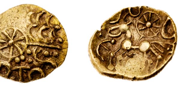 The circa 50 BC gold coin was found in a Hampshire field.