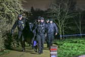 Emergency crews at Babbs Mill Lake, Kingshurst, Solihull, West Midlands.  December 11, 2022. 