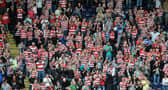 Doncaster Rovers players are reported to have hitched a lift with fans after their matchday bus broke down. File picture, by Steve Parkin, shows Doncaster Rovers fans at a match