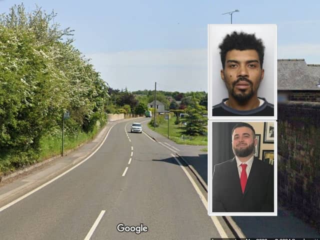 Kyle Buckley, of Eckington, top, has been jailed after a horrific crash, in which Jordan Sheehy, from Doncaster, died.Main picture: Google. Inset: Derbyshire Police