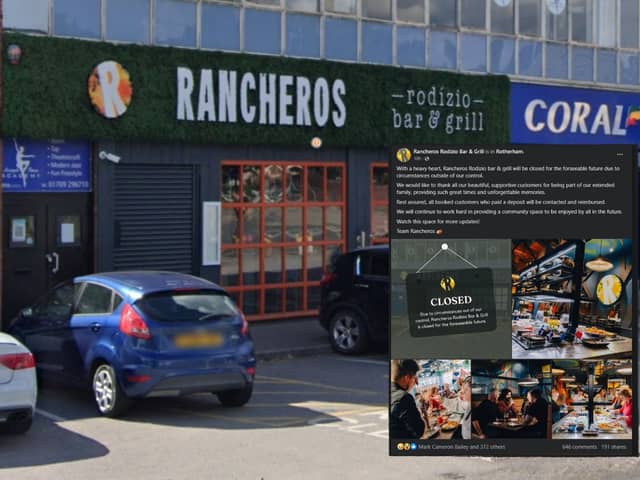 Popular Rotherham all-you-can-eat Brazilian restaurant Rancheros Rodizio has closed "for the forseeable future due to circumstances outside of our control."