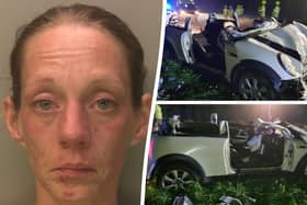 Keisha Barnes, 39, was high on cocaine when she lost control of her Mini Cooper.