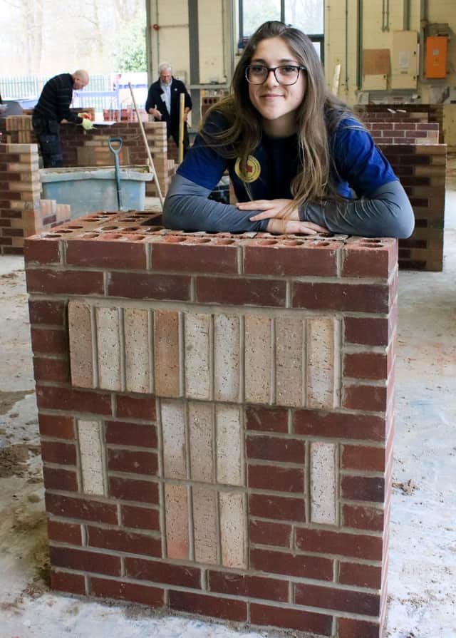 Morgan Simmons came third in her category at the Guild of Bricklayers 2024 Yorkshire Regional Heat.