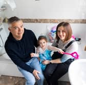 Alun, Amelia and Emma Evans.