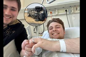 Zak Nelson, 28, and Elliot Griffiths, 26 got engaged in their hospital beds after nurses reunited them in intensive care.