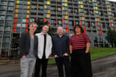 File picture shows Mark Herbert, pictured second from right, at Park Hill, where Warp films had an office. Work on his latest film is starting, with some locations in Doncaster. Photo: Andrew Roe, National World