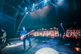 The Sherlocks' frontman Kiaran Crook taking centre stage with the band. Photo Rhona Murphy