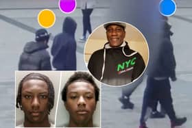 Nero and Nevardo McLean (left) have been jailed for the murder of Junior Osborne, 50 (inset), after being caught on CCTV.