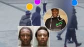 Nero and Nevardo McLean (left) have been jailed for the murder of Junior Osborne, 50 (inset), after being caught on CCTV.