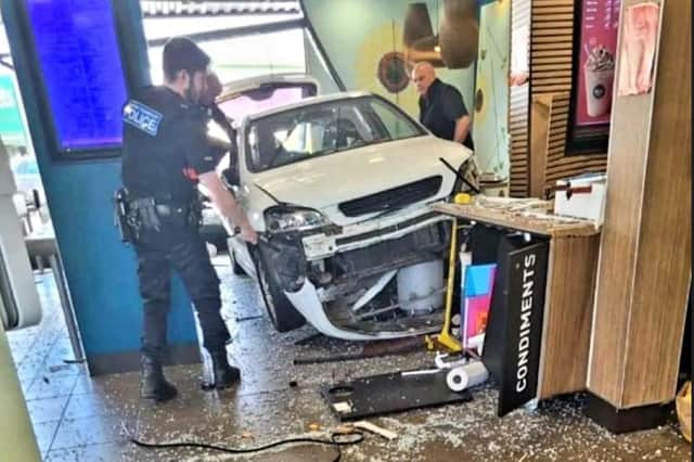 The scene in McDonalds, Thorne Road, Doncaster. Submitted picture