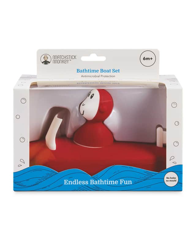Matchstick Monkey bathtime boat set is half price at Aldi