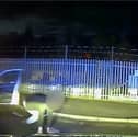 Man leads police on 12-minute chase before scrambling from car.