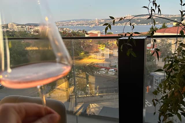 A glass of wine at Divan Brasserie is a must