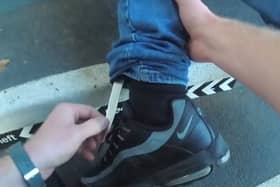 Police find knife hidden in man’s sock