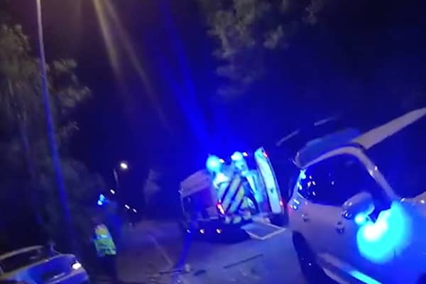 Heartstopping footage shows a drunk BMW driver speeding away from a pub - moments before he killed his teenage friend in a horror crash.