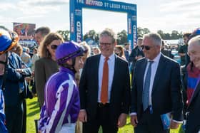St Leger Day Festival: Prime Minister visits Doncaster Racecourse as Jan Brueghel win’s the world’s oldest classic. Picture by Andrew Kelly Photography
