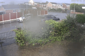 The moment lightning strikes the roof of a pensioner's house in Stoke-on-Trent.