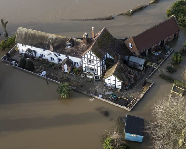 The home of Nick Lupton during the flooding of January 2024.