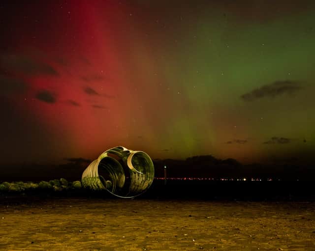 The Northern Lights dazzled the sky over Cleveleys on 10/10/24
