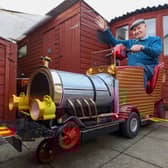 Great-grandfather Vin Wardman has turned his mobility scooter into a real-life Chitty Chitty Bang Bang, inspired by the 1968 film.