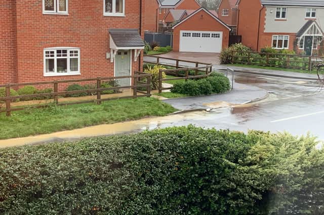 Manhole where sewage overflows on Stonebow Road in Drakes Broughton.