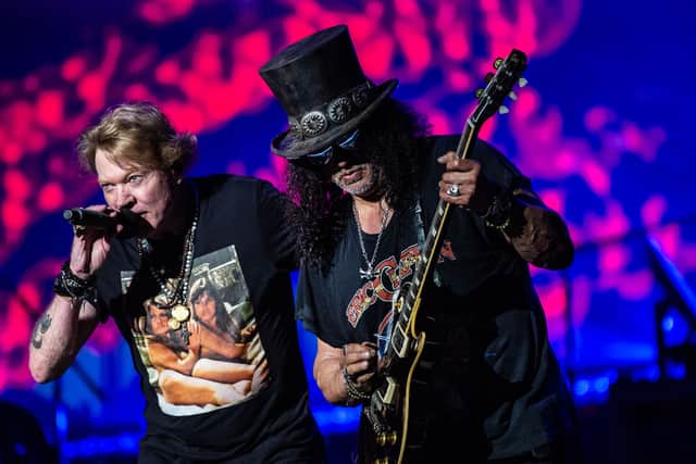 As Guns N' Roses prepare for their two dates in the United Kingdom, what led to the falling out between Axl Rose and Slash that lasted two decades?