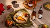 The board is coated in grains left over from the brewing process and is sourced from a dairy local to the brewery in the Italian Alps