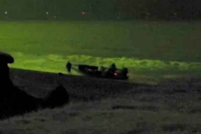 The landing site at Easington Beach. Two drugs smugglers who attempted to import cocaine with a street value of £42 million into the UK on a small boat have been jailed.