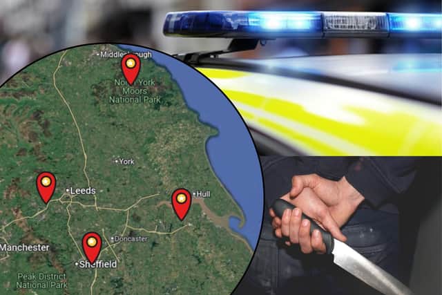 The figures from the Office of National Statistics show that South Yorkshire reports 10.72 offences involving a knife per 10,000 people. 
Only two other counties in England have a higher knife crime rate, with 17.89 offences reported per 10,000 people in London, and Cleveland, in the North East, ranking second with 14.02 offences per 10,000 people