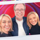 Kelly Cates (L), Mark Chapman (C) and Gabby Logan (R) will replace Gary Lineker on Match of the Day