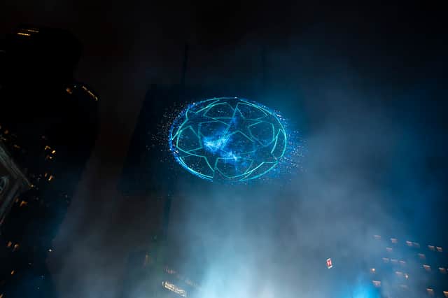 The display was curated by a series of lanterns