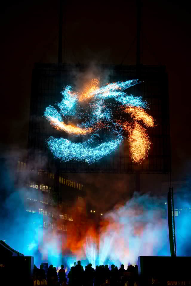 The display symbolises 'the endless possibilities when art and technology combine'