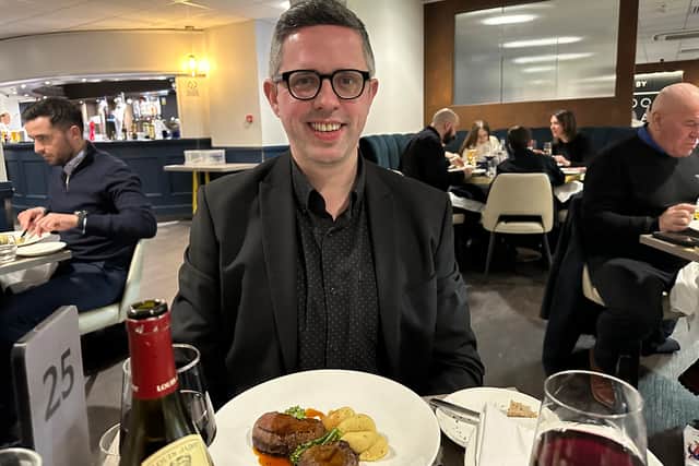 Paul Trainer at Menu by Gordon Ramsay in Ibrox stadium