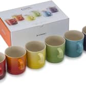 Le Creuset Stoneware Rainbow Coffee Mugs
