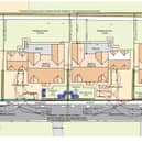 Diagrams show the proposed row of five houses to be built in Sykehouse - subject to planning permission.