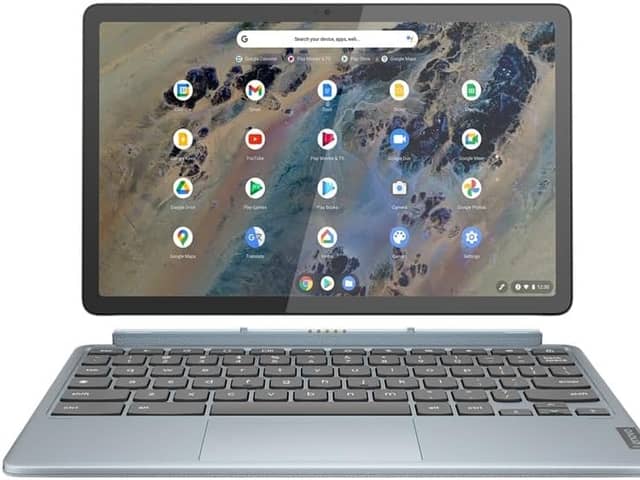 The screen detaches from the keyboard, becoming a tablet
