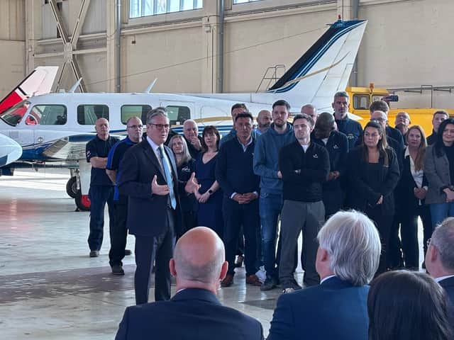 Keir Starmer and Angela Rayner visited 2Excel in Doncaster on Thursday supporting an additional £30m of devolved funds being allocated to the reopening of the local airport.