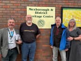 Mexborough First council candidates Sean Gibbons and John Beal (left) and Tina Needham (right) with party member Bill Lawrence.